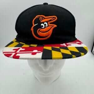 DAP Baltimore Orioles Hat Maryland Flag Brim Snapback Cap One Size